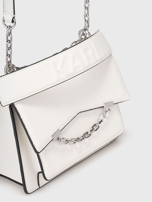 K/SEVEN GRAINY beige leather crossbody bag - 5