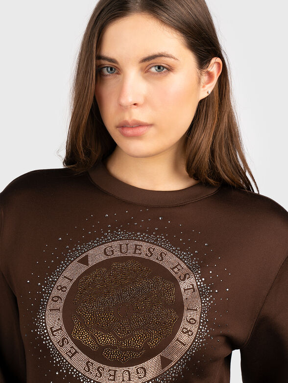 Sweatshirt with rhinestones - 4