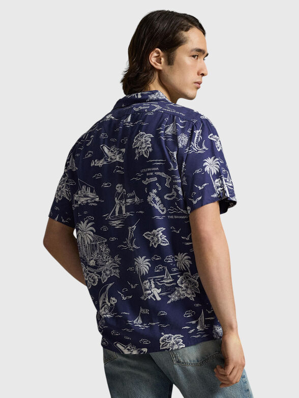 Viscose shirt with accent print - 3