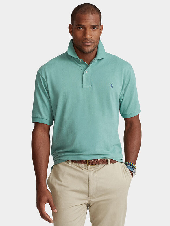 Green cotton polo-shirt - 1