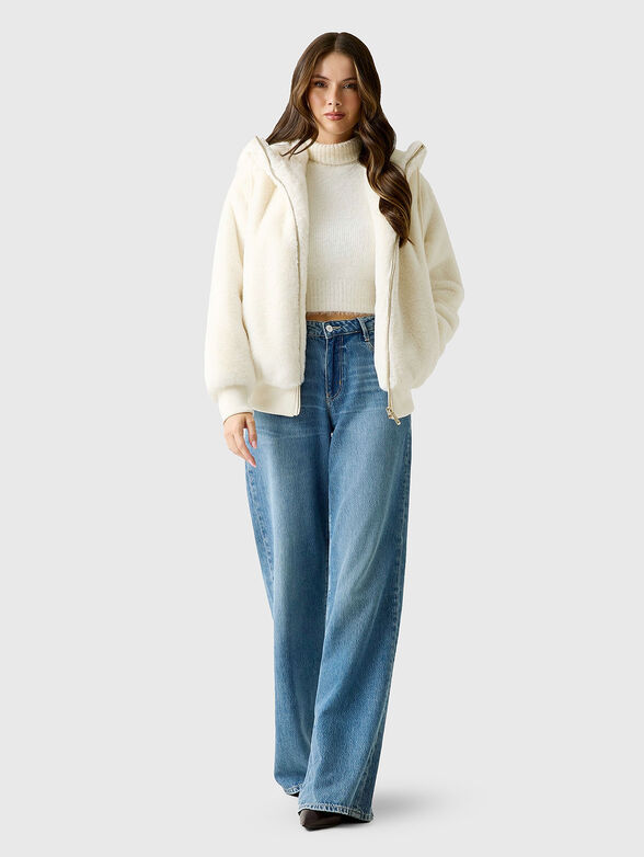 LUCREZIA jacket in soft texture with logo - 2