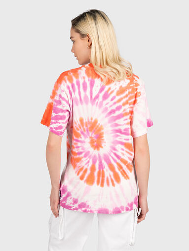 Cotton oversized T-shirt with abstract print - 3