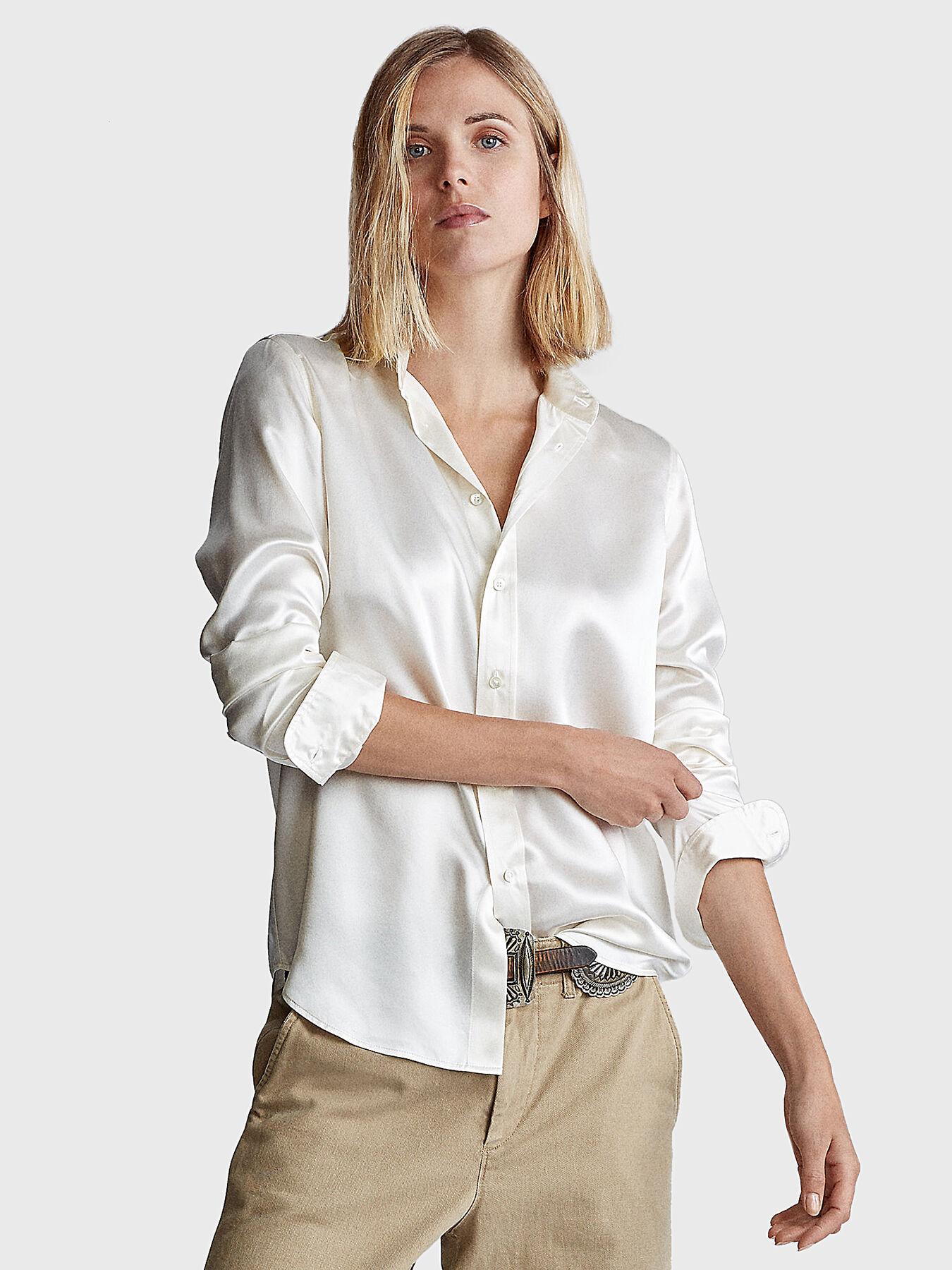 Polo ralph lauren silk shirt deals