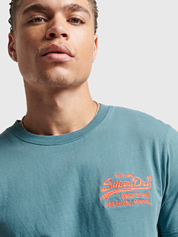 Cotton blend T-shirt with logo  - 4