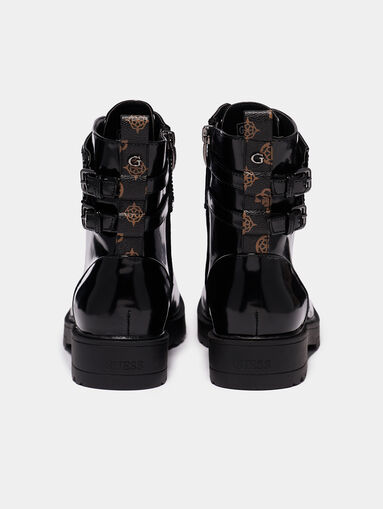 WANDA Combat boots with accent strap - 4