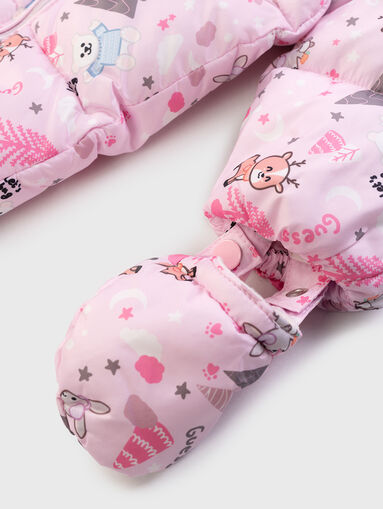 Jumpsuit with fluffy hood - 4