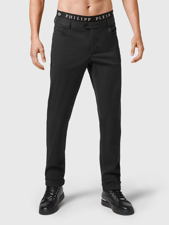 Slim fit trousers in black - 1