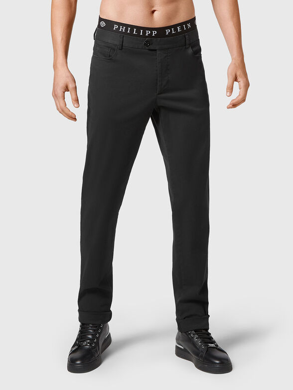 Slim fit trousers in black - 1