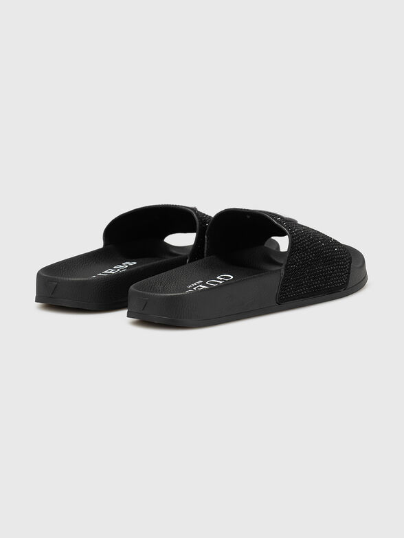 Beach slippers with rhinestones - 3