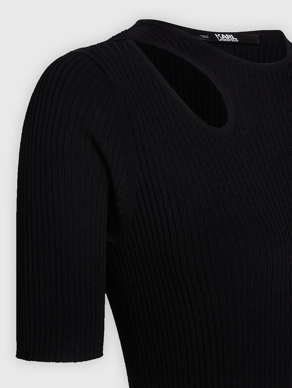 Black dress with cut-out detail - 4