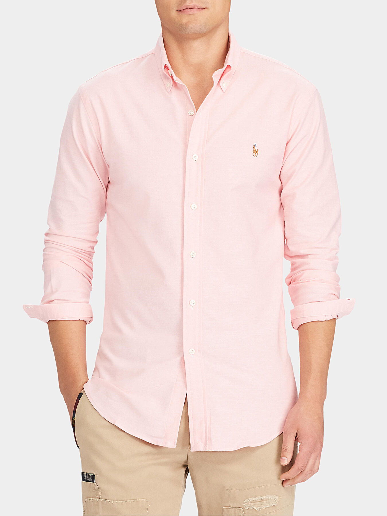 Pink polo oxford shirt 2025