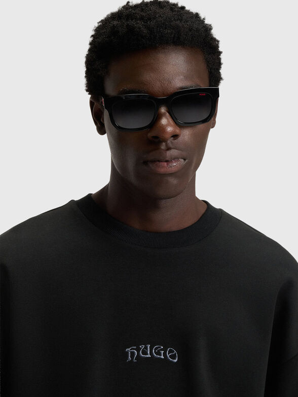 Sweatshirt with oval neckline and logo embroidery - 4