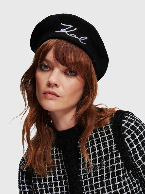 K/SIGNATURE wool blend beret - 2