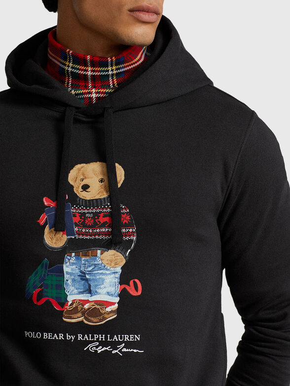 Black sweatshirt with Polo Bear print  - 4
