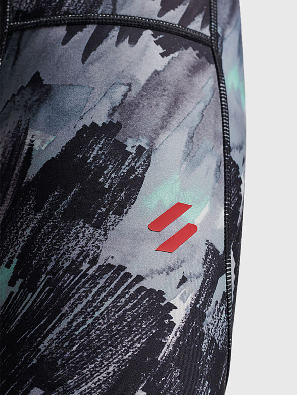 RUN sports leggings with multicolour print - 5