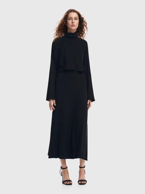 Черна рокля DIJON 2 в 1 - 1