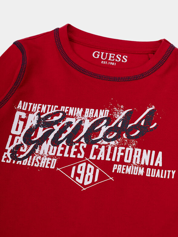 Red blouse with logo detail - 2