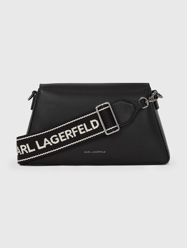 Leather crossbody bag with logo - 3