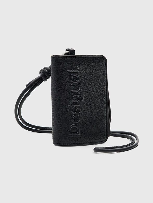 Black purse with embossed logo - 1