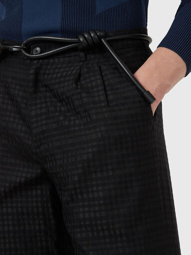 High-waisted wool trousers - 3