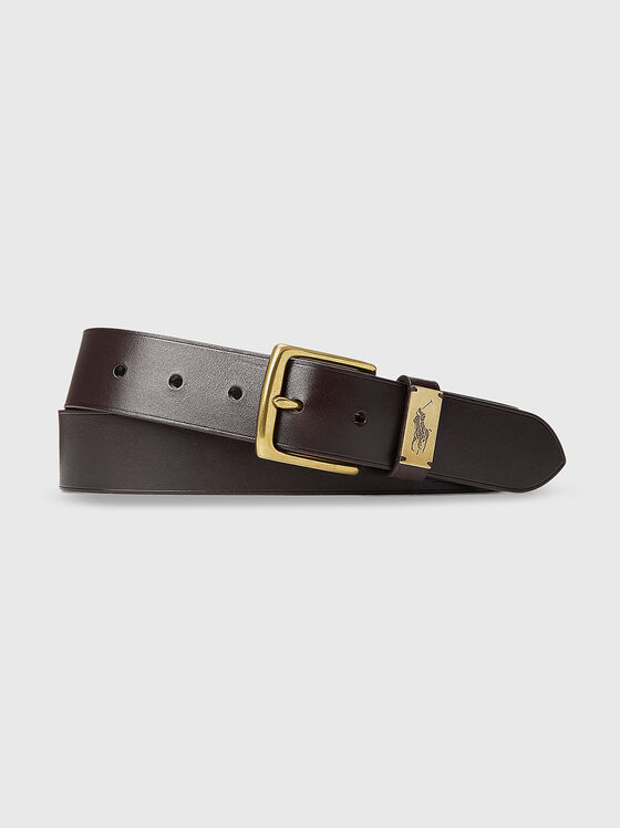 Leather belt with logo detail - 1