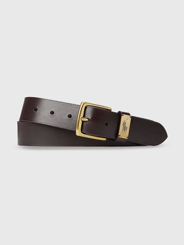 Leather belt with logo detail - 1
