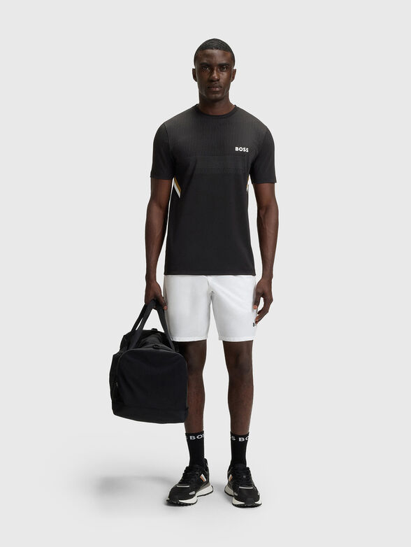 T-shirt with oval neckline and logo - 2