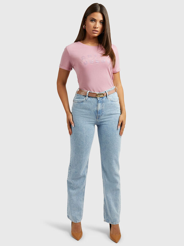 AGATA blue T-shirt with logo print - 2