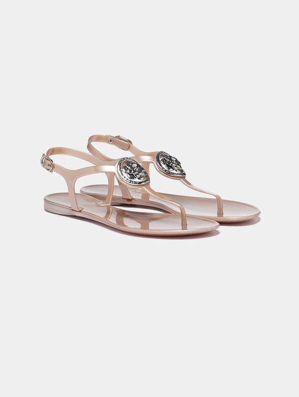 JAXX Flip flops with metal logo detail - 2