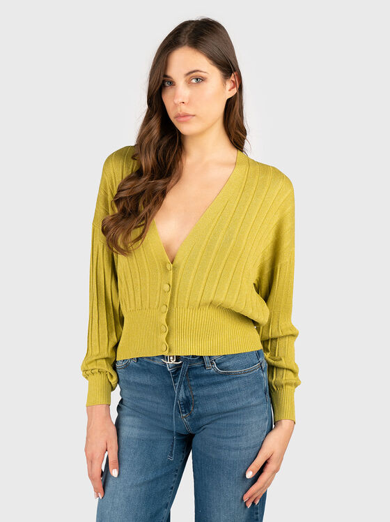 V-neck cardigan with buttons - 1