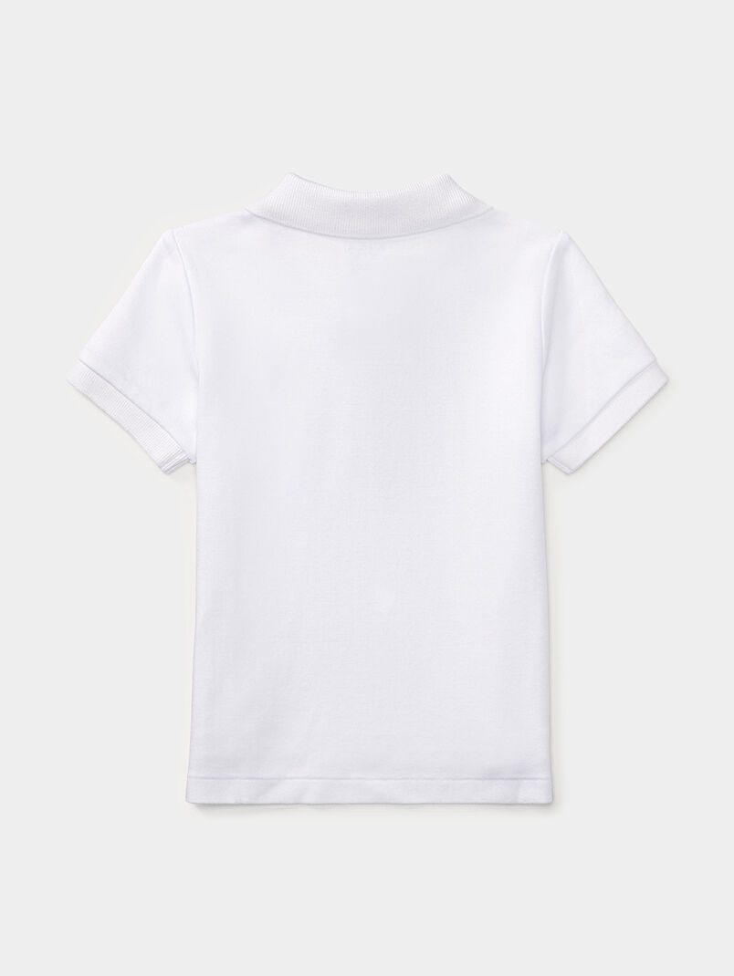Cotton Polo shirt with logo embroidery - 3