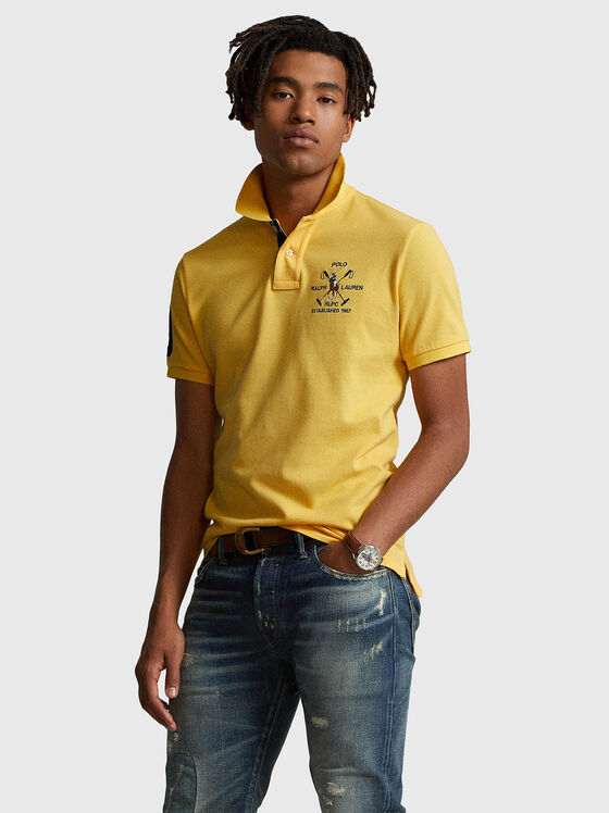 Yellow Polo-shirt with embroidery - 1