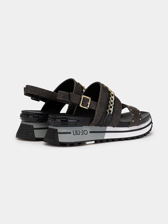 MAXI WONDER sandals with golden logo accent - 3