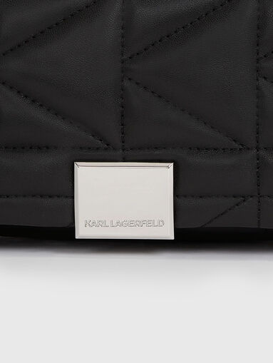 Crossbody bag with golden logo detail - 4