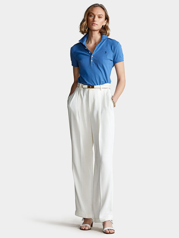 Blue Polo shirt with logo accent - 2