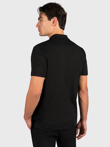 Black polo-shirt with zip - 3