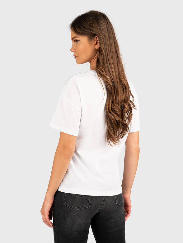 Cotton T-shirt with accent embroidery - 3