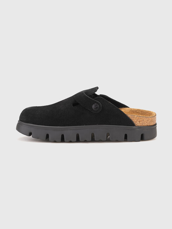 BOSTON black suede clogs - 4