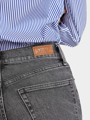 Grey cropped jeans - 4