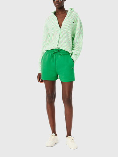 Cotton sports shorts with logo - 3