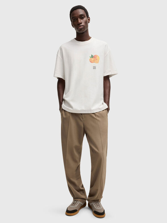 Cotton T-shirt with print - 4