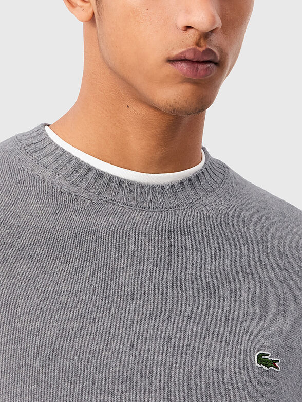 Crew neck green sweater - 4