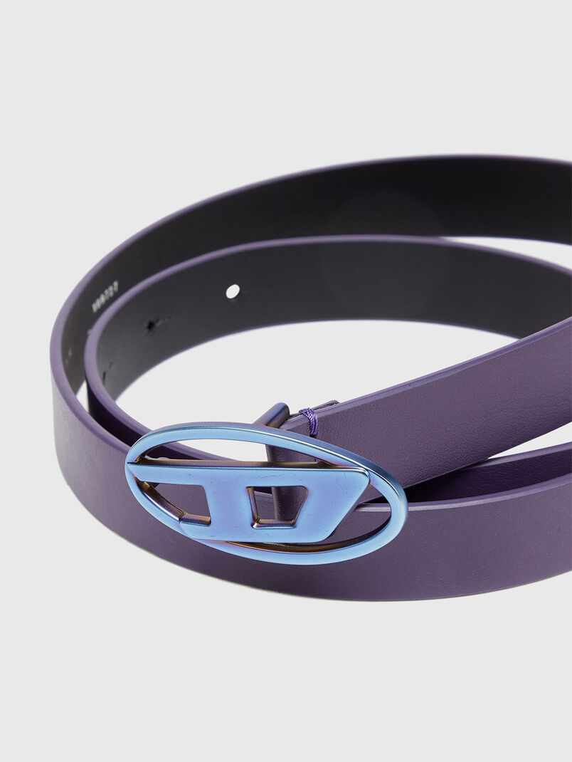 B-1DR 20 leather belt with oval logo - 3