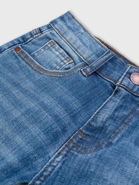 Blue straight jeans - 4