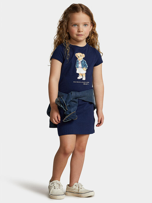 Polo Bear printed blue dress - 2