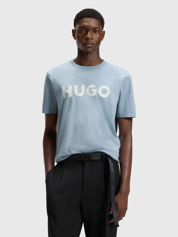 DULIVIO beige T-shirt with logo lettering - 1