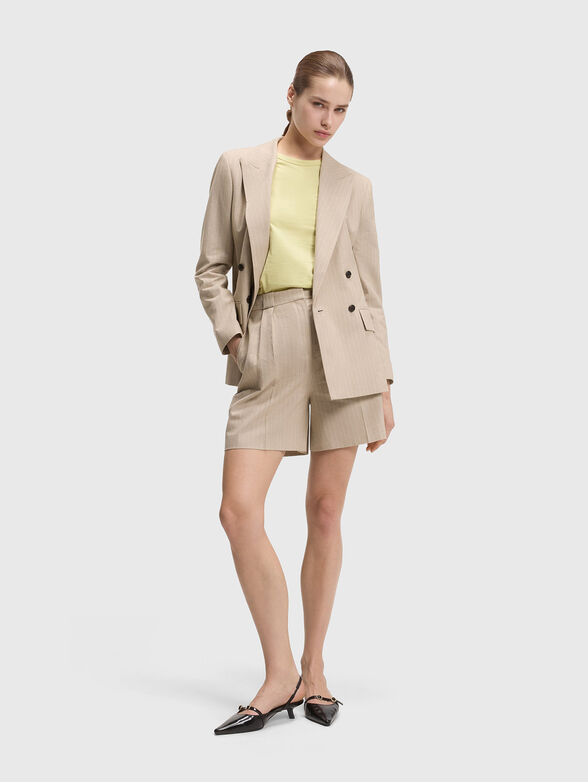 Linen-cotton blend shorts - 4