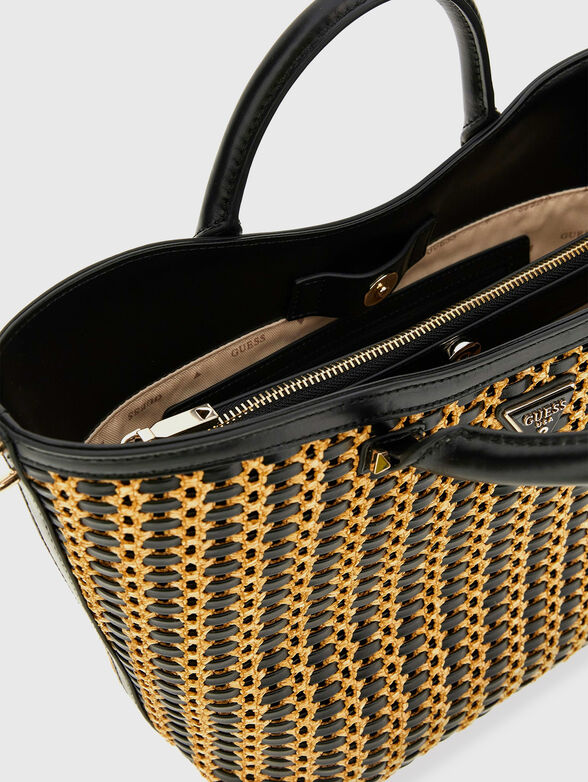 ATALIA tote bag with woven texture - 4