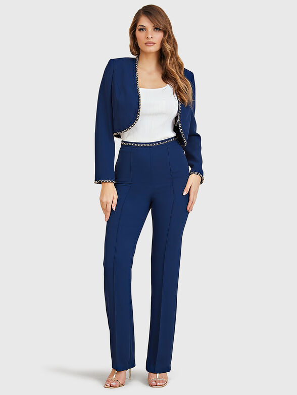 NAUSICA blue trousers with metal accent - 4