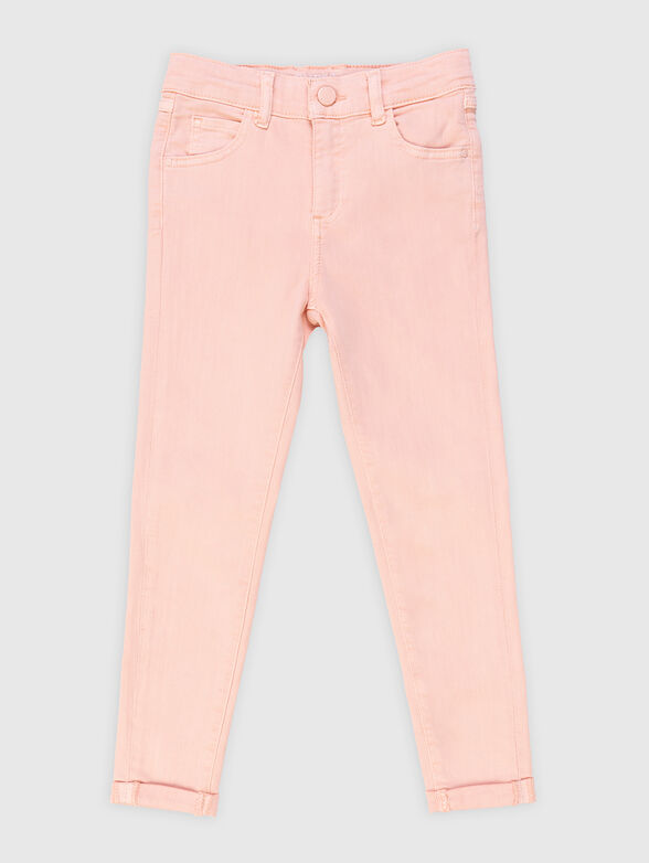 Coral skinny jeans - 1